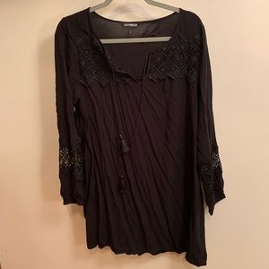 Express black long sleeve dress
